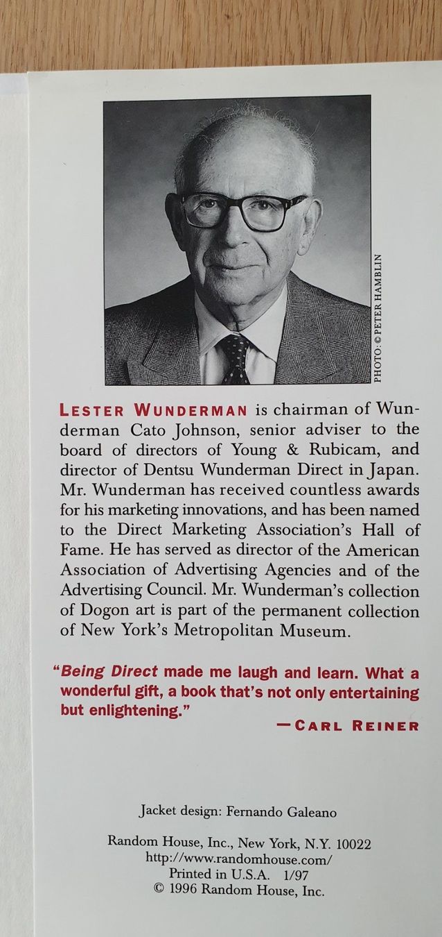 Libri: Being Direct - Making advertising pay – Nuovo (secondo la descrizione) da Rothenburg venduto da Ajax111 3