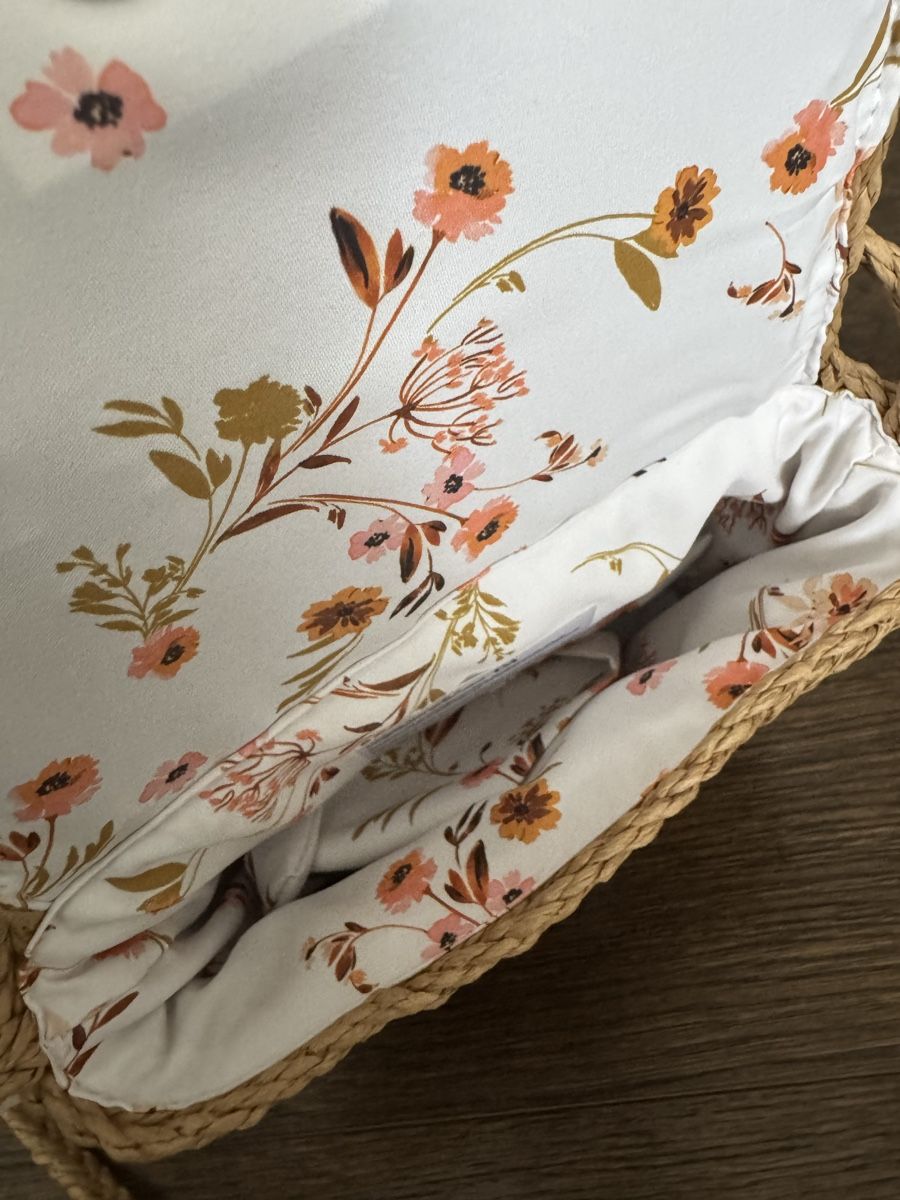 Borse da donna: Sommerliche Stroh-Umhängetasche, Blumenfutter – Nuovo (secondo la descrizione) da Staufen venduto da M19M 2