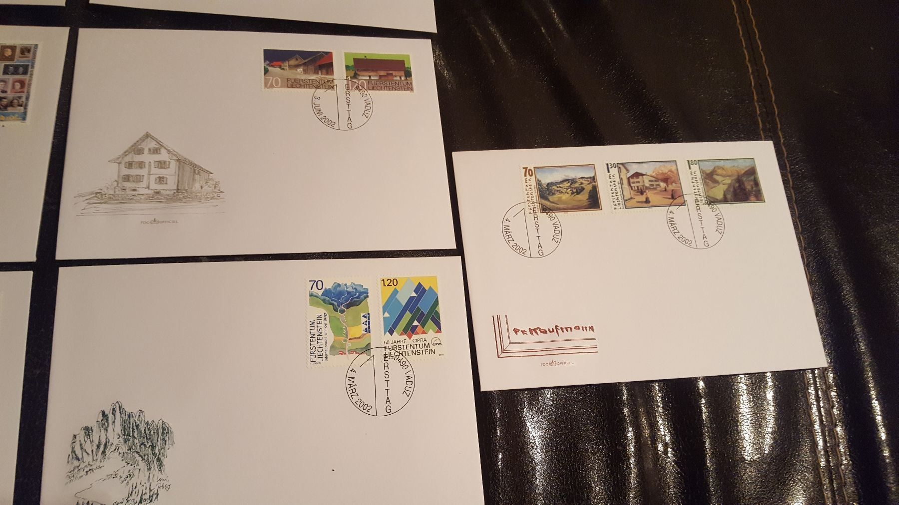 Alle Briefmarken: Liechtenstein kmpl. FDC Jahrgang 2002 – Gebraucht aus Remetschwil von Hofiii 3