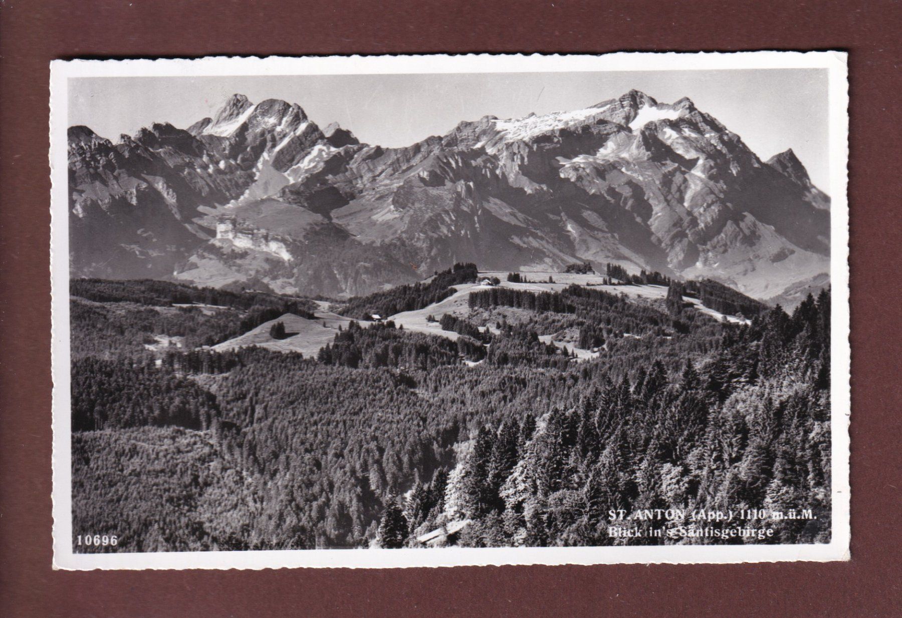 Cartoline postali: ST. ANTON - Säntiskette - 1957 – Usato da Pully venduto da nicecards