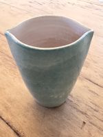 Vintage Studio Keramik Vase Türkis Mid Century 1960er