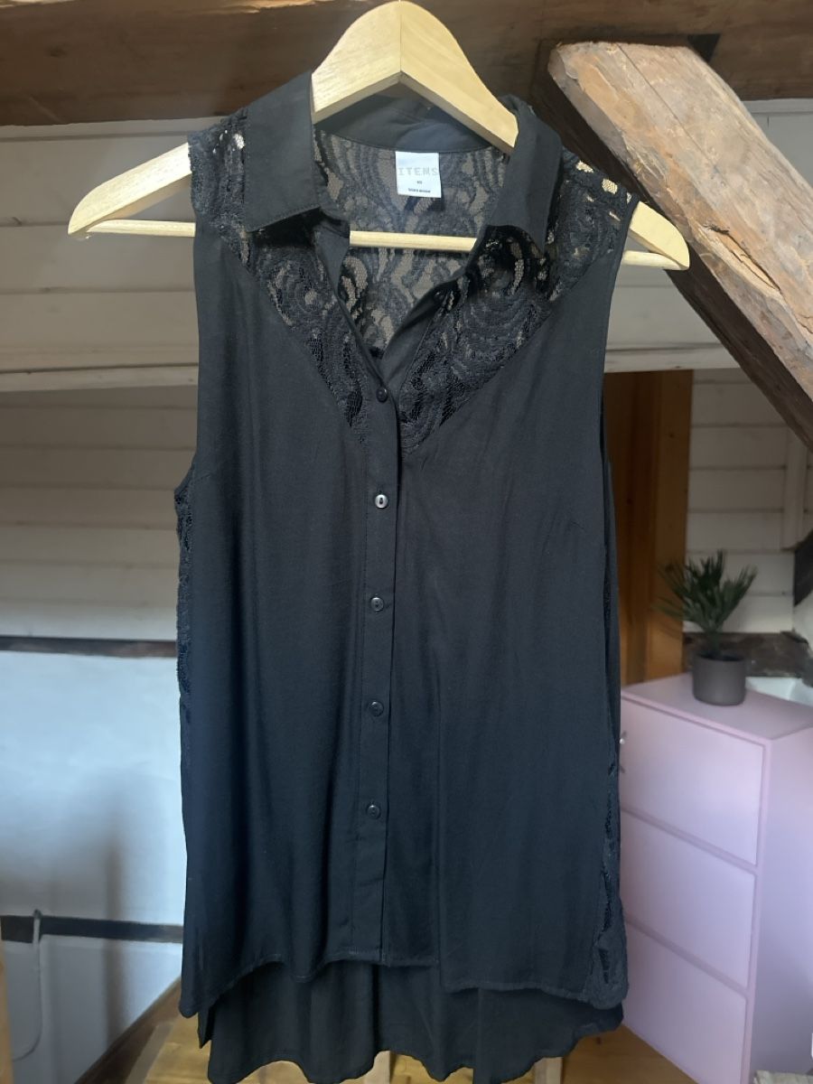 Camicette: Items Vero Moda, Bluse, schwarz, Grösse XS, Spitze – Usato da Trimmis venduto da vai_9qzr