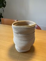 Vase, Keramik, Top Zustand, beige, H&M Home