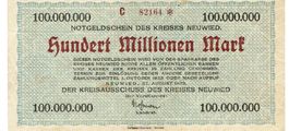 Neuwied 100 Mil. Mark Serie C 27.08.1923 VZ-VZ+