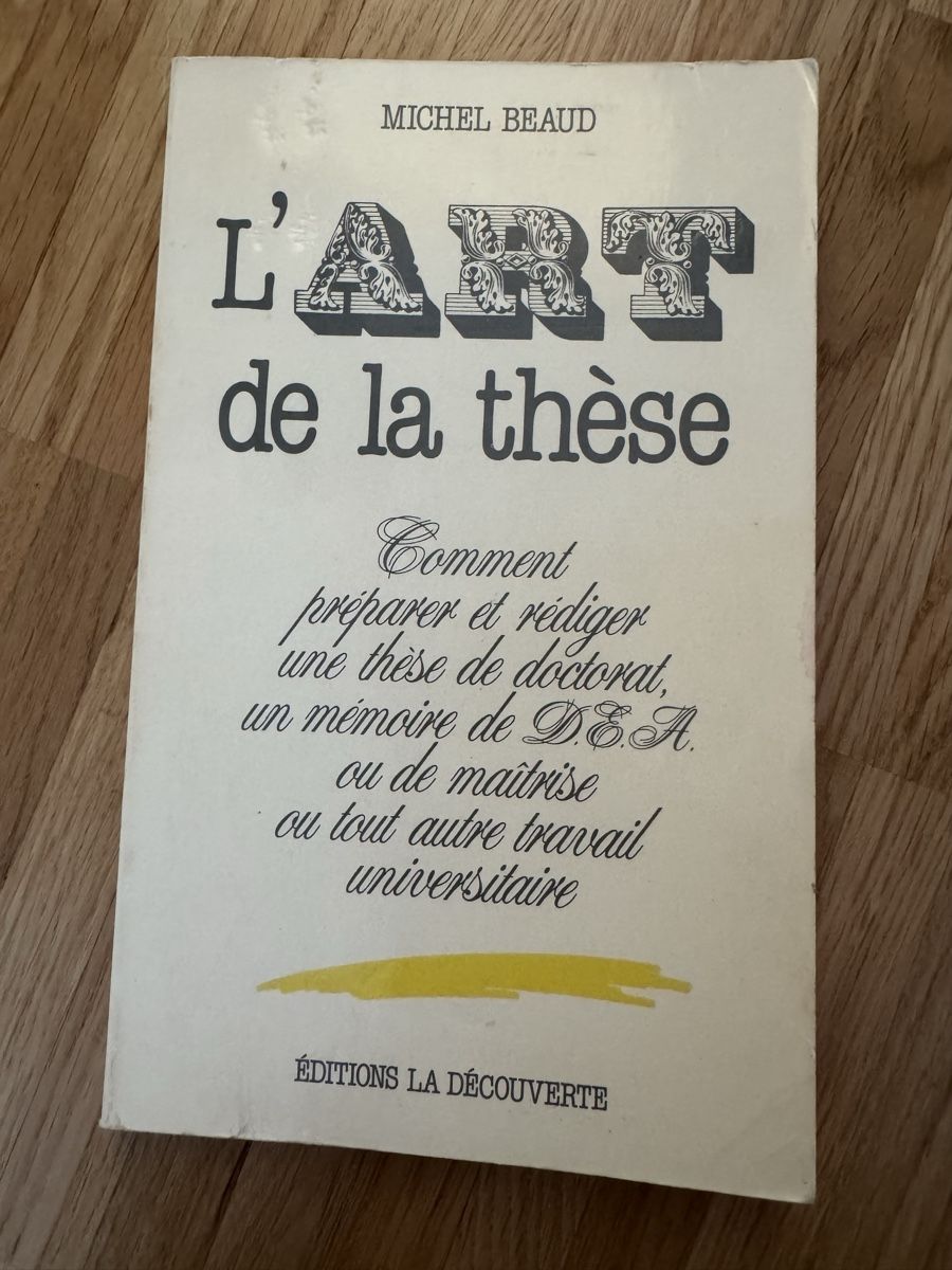 Libri: L'Art de la thèse – Usato da Meyrin venduto da mai_pl7s