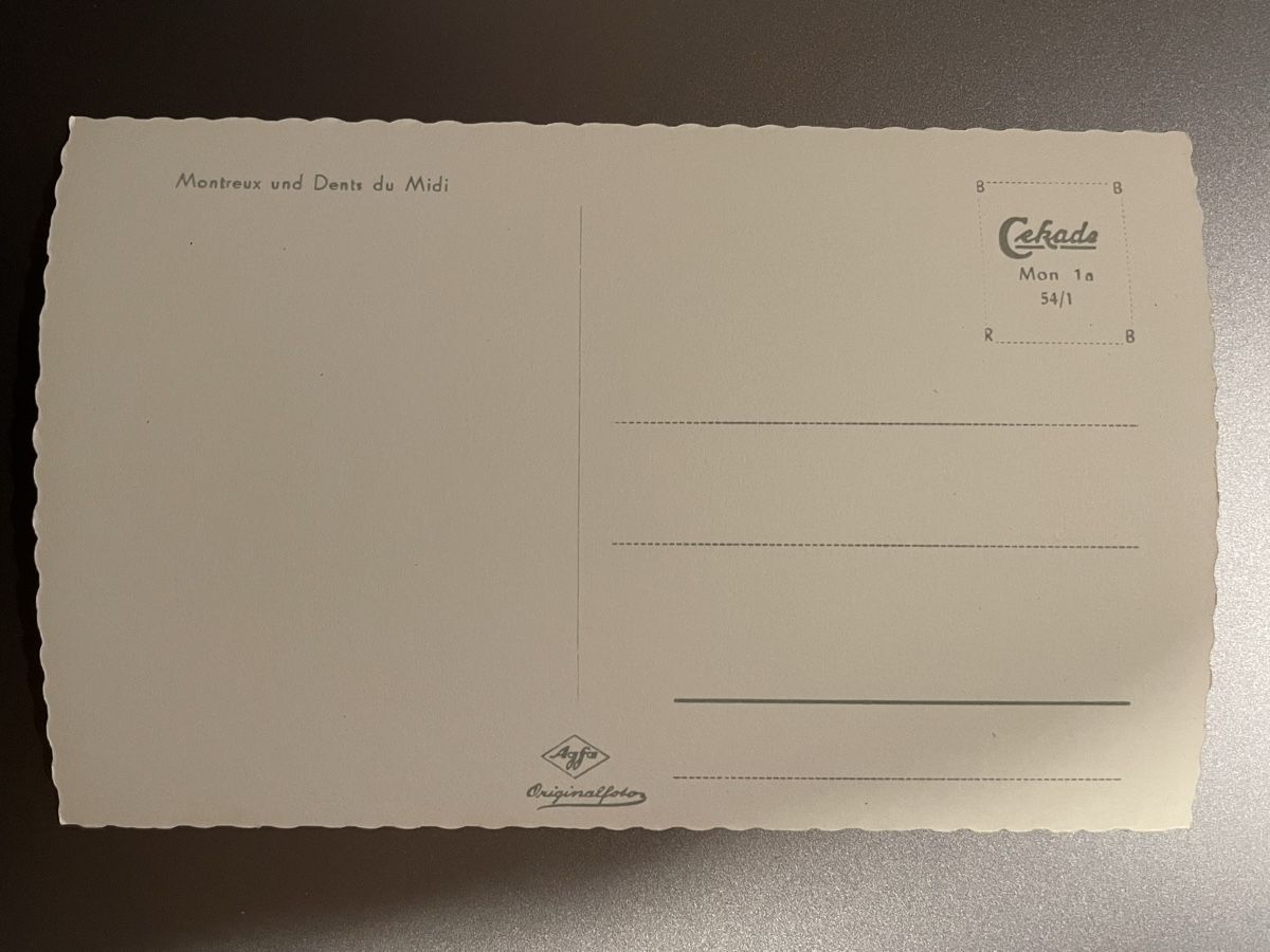 Cartoline postali: AK von Montreux / Bergpanorama – Usato da Rümlang venduto da Kartenpost1 1