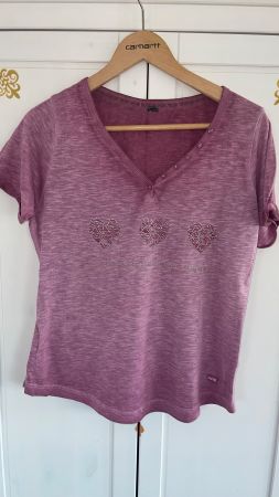 T‘Shirt altrosa mit Glizerherzen