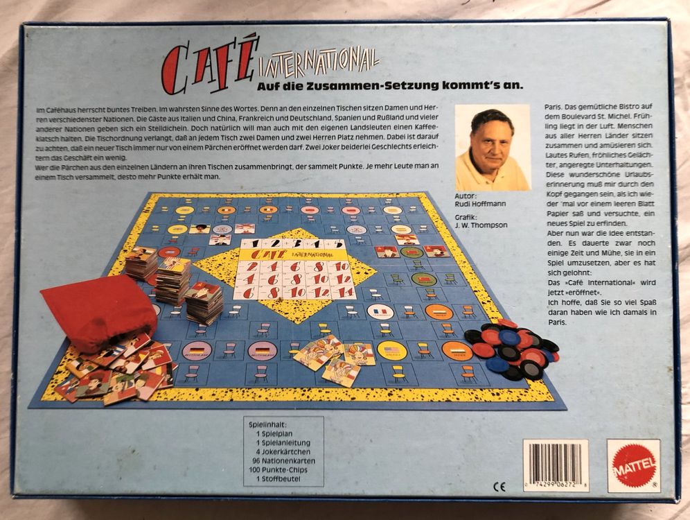 CAFÉ INTERNATIONAL - Brettspiel des Jahres 1989 - Mattel (Gebraucht) in ...