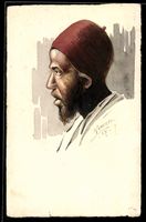 Handgemalt: Seitenprofil eines Bewohners