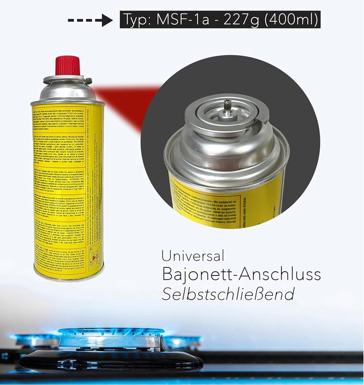 Gas-Geräte & -Technik: Gaskartuschen 227g. MSF1a – Neu und originalverpackt aus Bülach von  5
