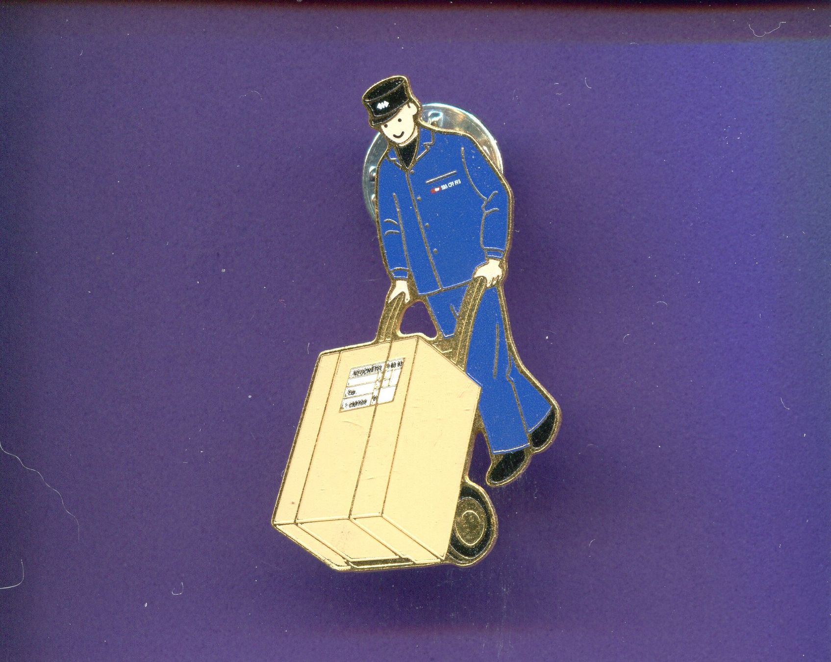 SBB/CFF/FFS Placchette & Badge: Schmid-Müller  OUVRIER MARCHANDDISES  Lim.1000 – Usato da Winterthur venduto da Sammleroase