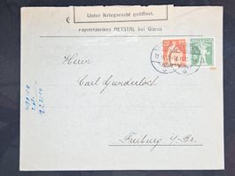 CL23 Enveloppe + Timbre Suisse 1916