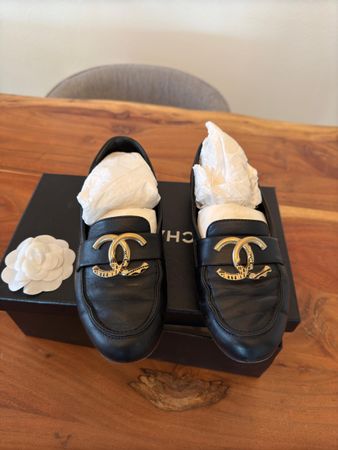 Chanel Leder Mokassin