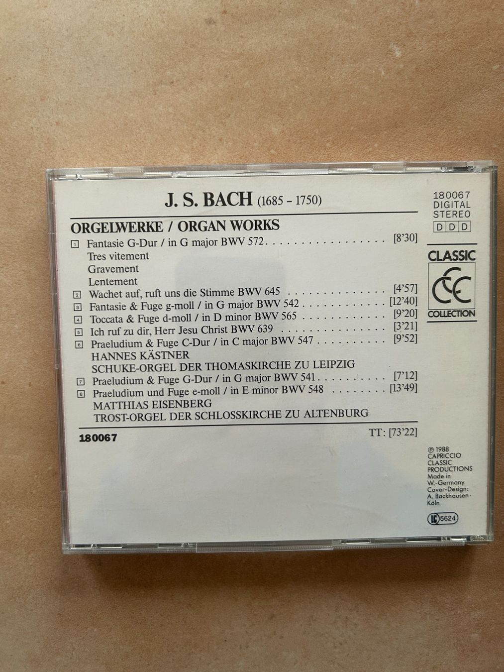 CD: J.S. Bach Orgelwerke – Usato da Wiggiswil venduto da Cwi0 1