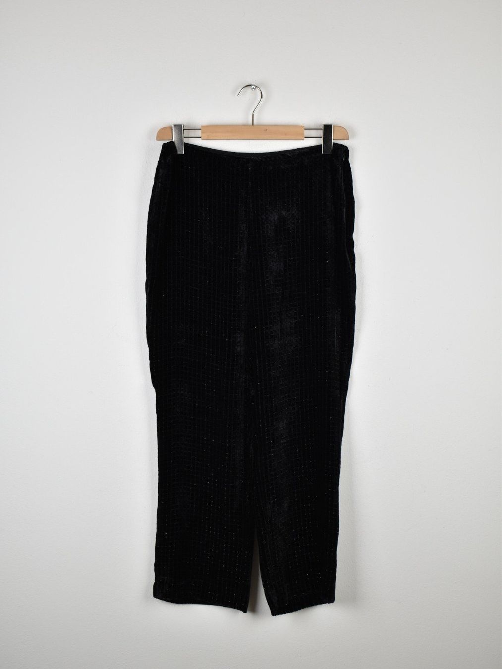 Massimo Dutti Hosen: Massimo Dutti Samthose, Gr.42, schwarz mit Steinchen – Neu (gemäss Beschreibung) aus Nürensdorf von 2ND_STORY