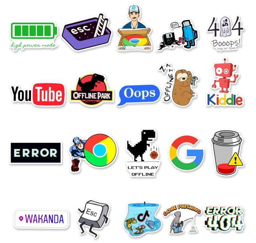 Sticker: Internet Google Safari Chrome Explorer Web 50 tlg Stickerset – Nuovo e nell'imballaggio originale da Dättlikon venduto da easythings 5