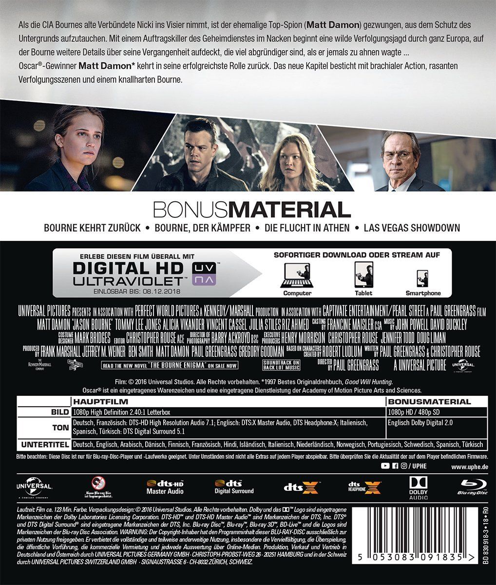 Alle DVDs: Jason Bourne [Blu-ray] – Neu (gemäss Beschreibung) aus Laupen ZH von Moviesammler 1