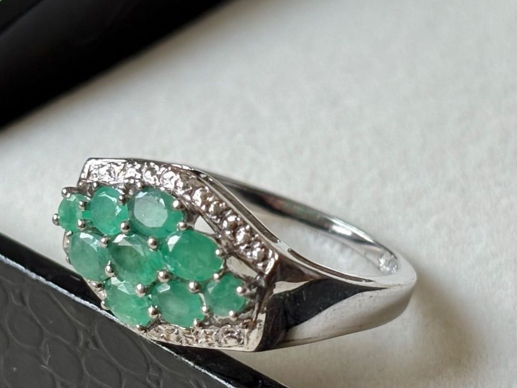 Anelli: Ring Smaragd, Silber 925, Gr. 59, NEU – Nuovo (secondo la descrizione) da Brugg AG venduto da lau_9rvy 1