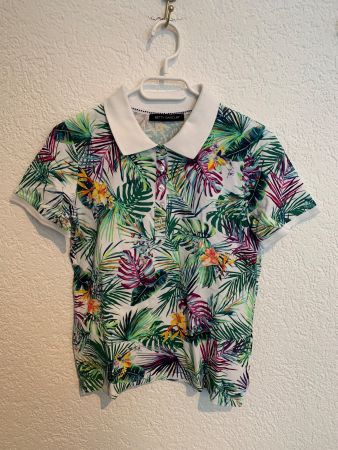 Betty Barclay Shirt Tropical Sommer Palmenblätter Gr. 36 / S