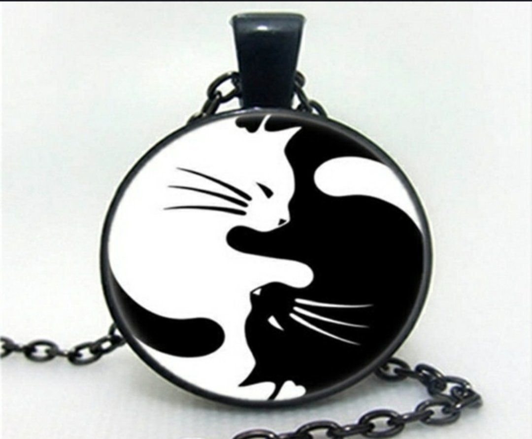 Anhänger: Neu Katze Yin Yang Schwarz Weiss – Neu und originalverpackt aus Walenstadt von emynmuil1