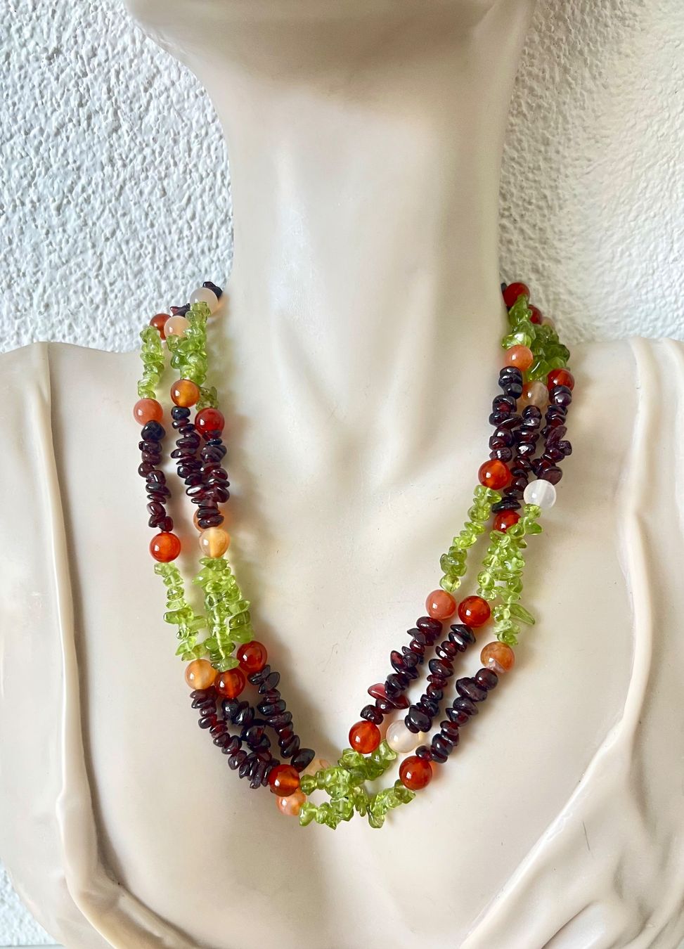 Ketten: Unikat Statement-Collier Peridot, Granat & Karneol - Silber – Gebraucht aus Ruswil von artbyhand 7