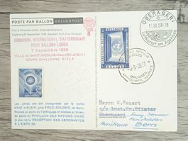 TR13 Carte Postale + Timbre Belgique 1958
