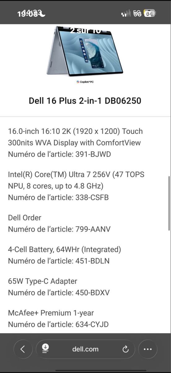 Dell Notebooks: Dell 16 Plus 2-in-1 DB06250 &  Dell Pro Plus Active Pen - PN – Neu und originalverpackt aus Clarens von rib_9qz8 1