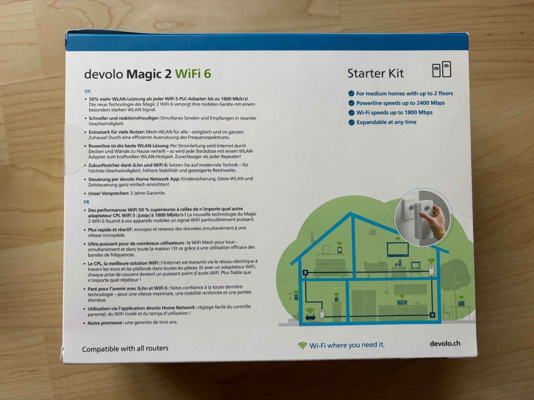 Devolo Modem & Router: Magic 2 WiFi 6 Starter Kit + Erweiterung Adapter – Nuovo (secondo la descrizione) da Schöftland venduto da Kitogeli 2