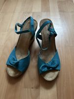 Aerosoles Keilabsatz Sandalen, türkis, Gr. 38,5 / 39, Sommer