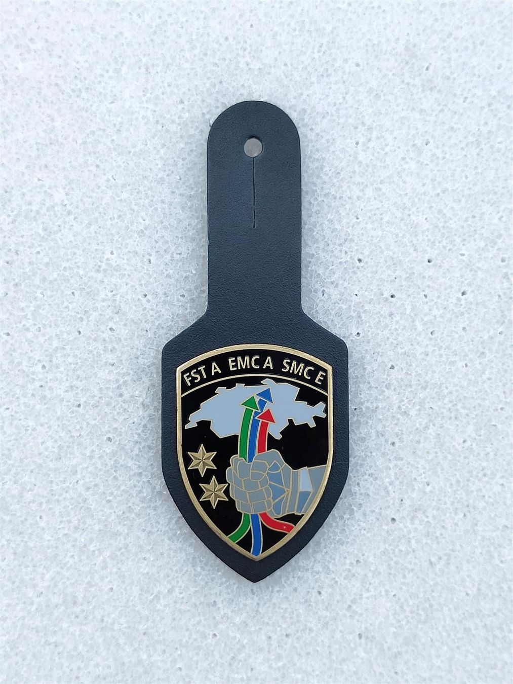 Placchette & Badge: Brusttaschenanhänger FST A – Usato da Bauma venduto da SwissMilitaria