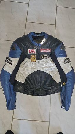 Motorrad Leder/Kunstleder/Textil Kombi Gr. 54