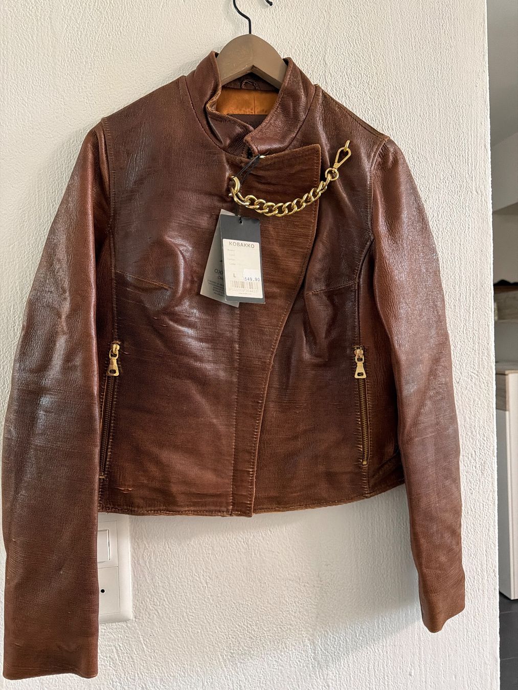 Giacche: Kobakko Lederjacke, Grösse L, Braun – Nuovo e nell'imballaggio originale da Chur venduto da bauser03