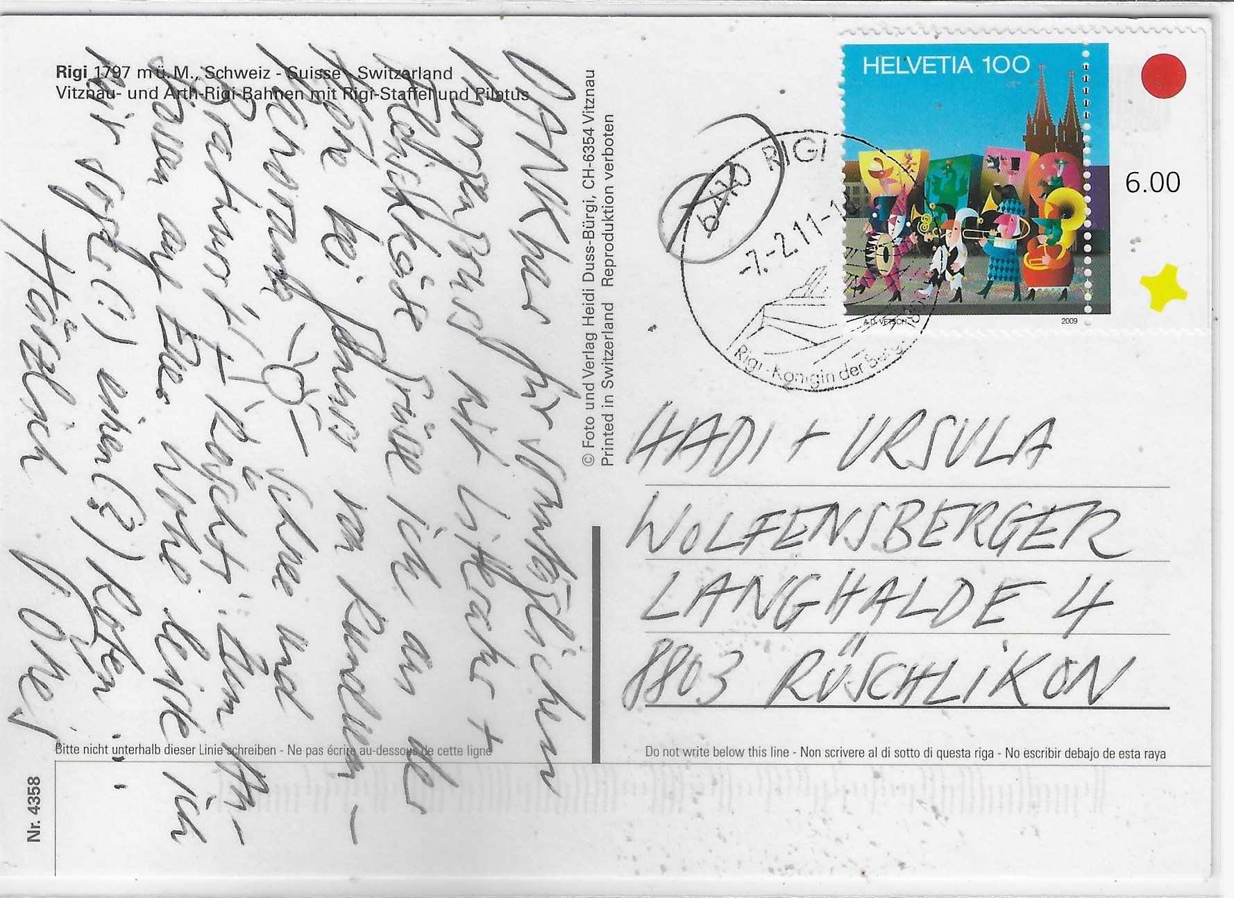 Cartoline postali: Rigi-Bahn im Winter – Usato da Ettingen venduto da Kartenplanet 1