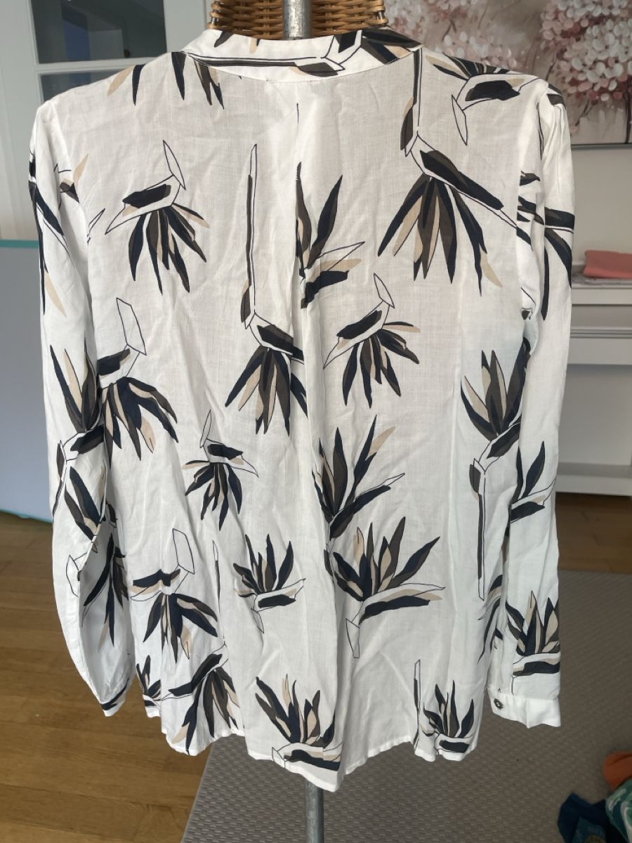 Camicette: Bluse, Nü, weiss/schwarz, M – Usato da Solothurn venduto da Bobesch08 3