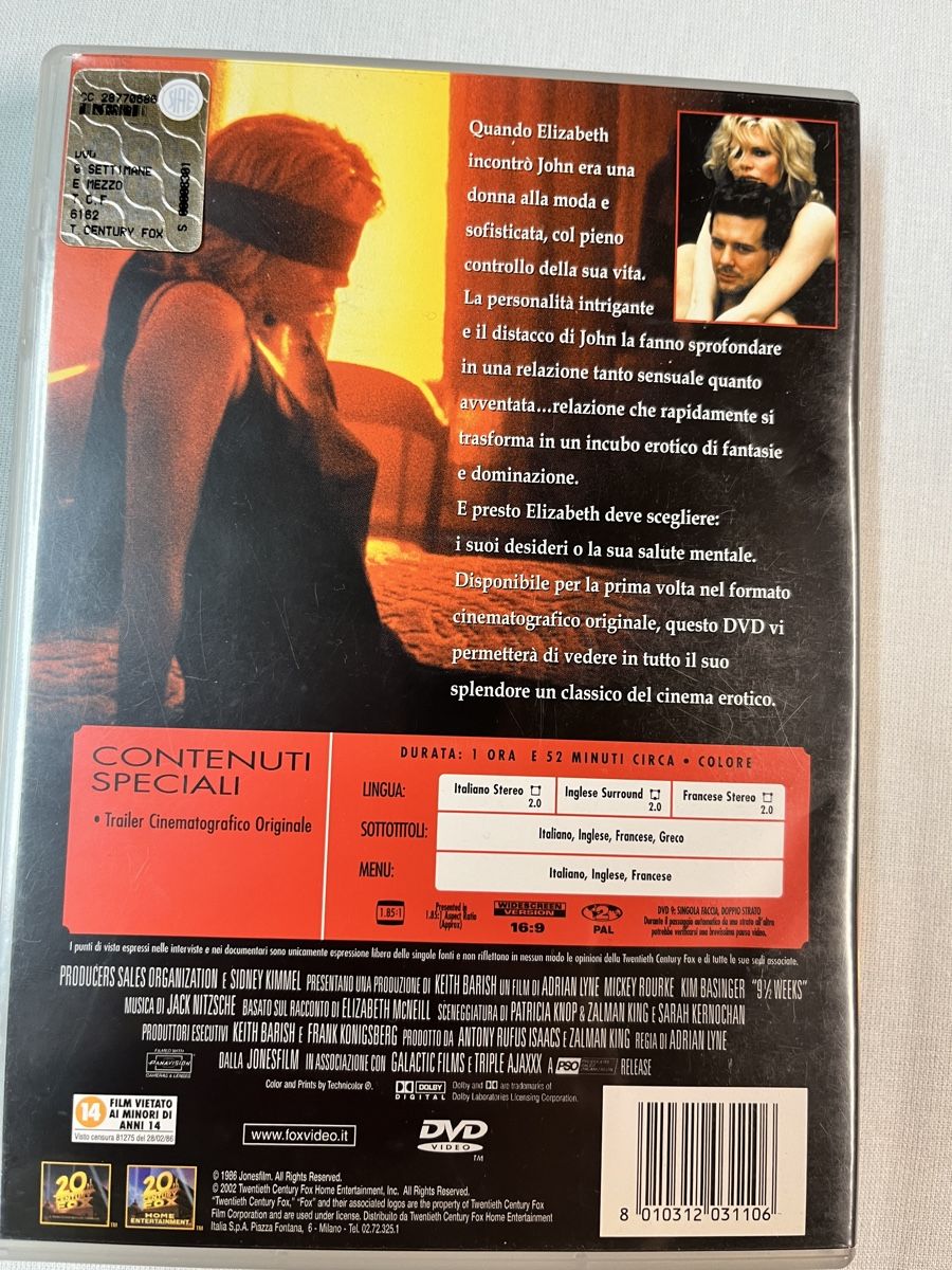 Alle DVDs: 9 settimane e 1/2 dvd – Gebraucht aus Solduno von NakiBijoux 2