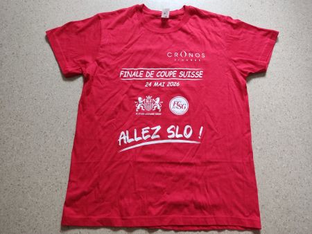 T-Shirt Cupfinal Lausanne FC St.Gallen 2026 Gr M Rot