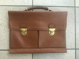 Cartella vintage in cuoio
