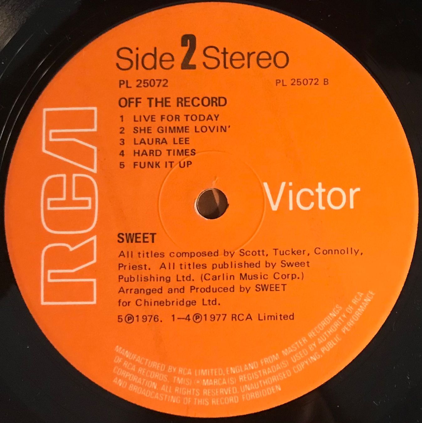 Schallplatten: SWEET - OFF THE RECORD - 33 Tours – Gebraucht aus Bussigny von vinyl-pas-cher 4