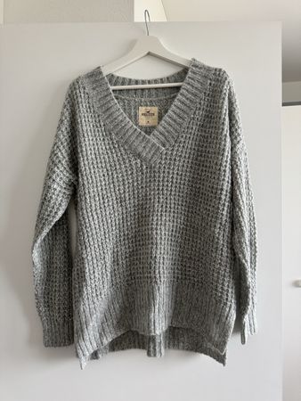 Damen Pullover grau Hollister Grösse M