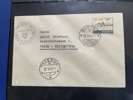 Pro Aero 1941 Sonderpostflug Brief - Rarität! Schweiz 52