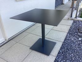 Fiberglas Gartentisch, quadratisch, anthrazit, 80 x 80 cm
