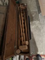 Croquet Set Holz Vintage mit Koffer gut erhalten