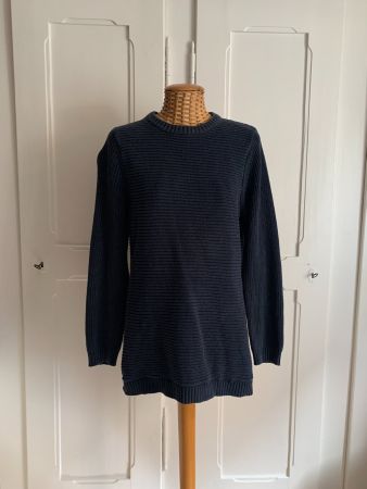 Vintage Strickpullover dunkelblau - S