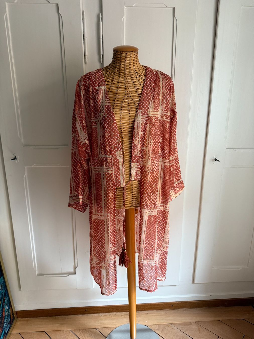 Giacche: CREAM - Chiffon Jacke rot-weiss gemustert – Usato da Zürich venduto da Diazaio