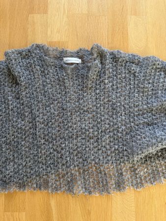 Monica Nera Pullover grob gestrickt grau wie neu