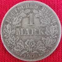 Deutsches Reich 1 Mark 1903 Silber 900