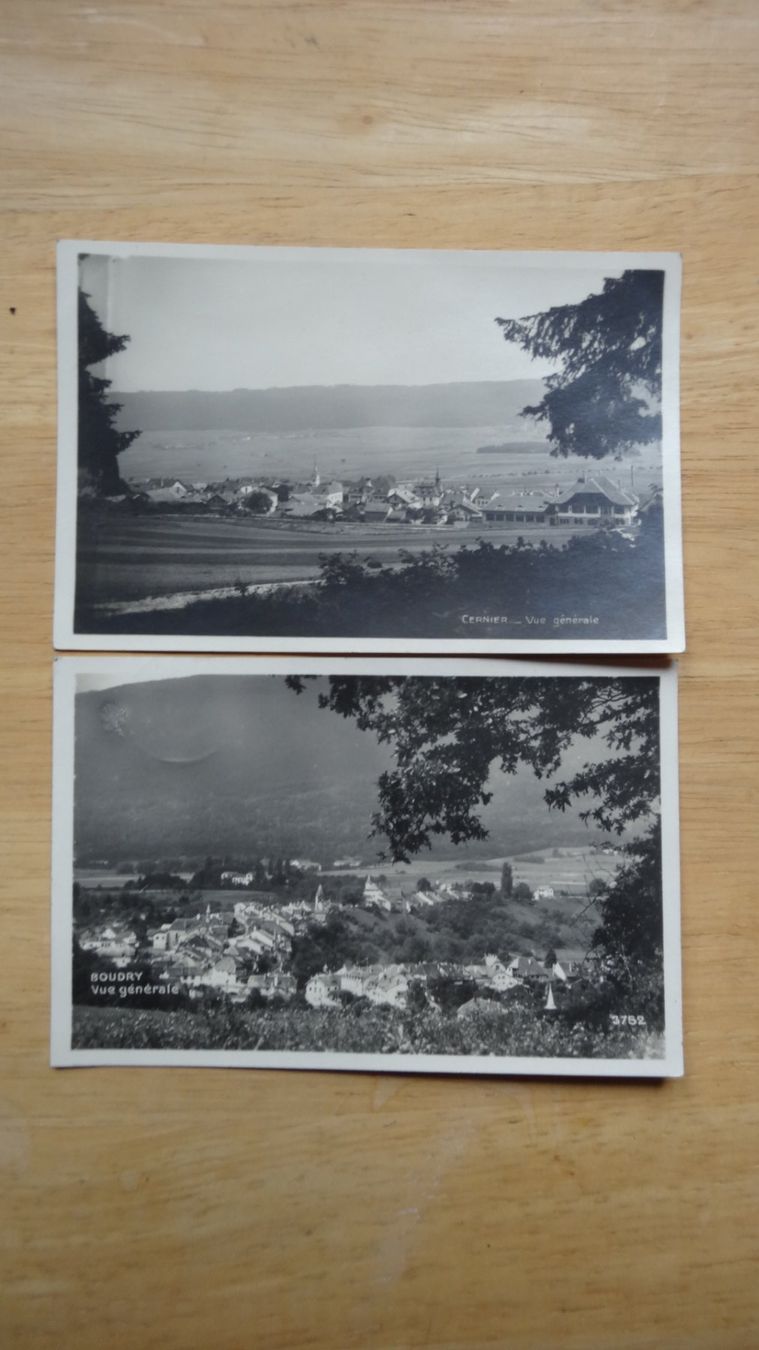 Ansichtskarten: 2 cartes postales anciennes,Cernier et Boudry – Gebraucht aus Rebeuvelier von falcon58