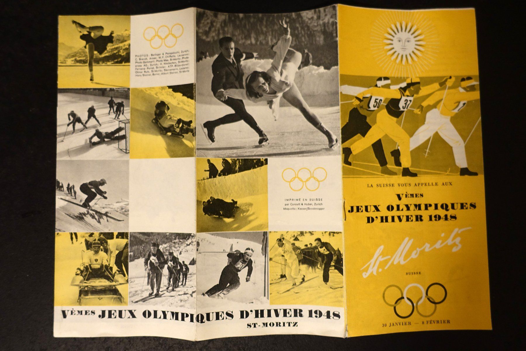 Documenti: Olympische Winterspiele 1948 St. Moritz -originaler Prospekt – Usato da Neuchâtel venduto da p_b_vdv7