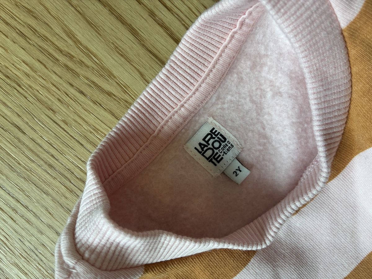 Pullover & Sweatshirts: Gestreifter Pullover, rosa-orange ca. Gr. 80/86 – Gebraucht aus Zürich von eic_cd8v 1