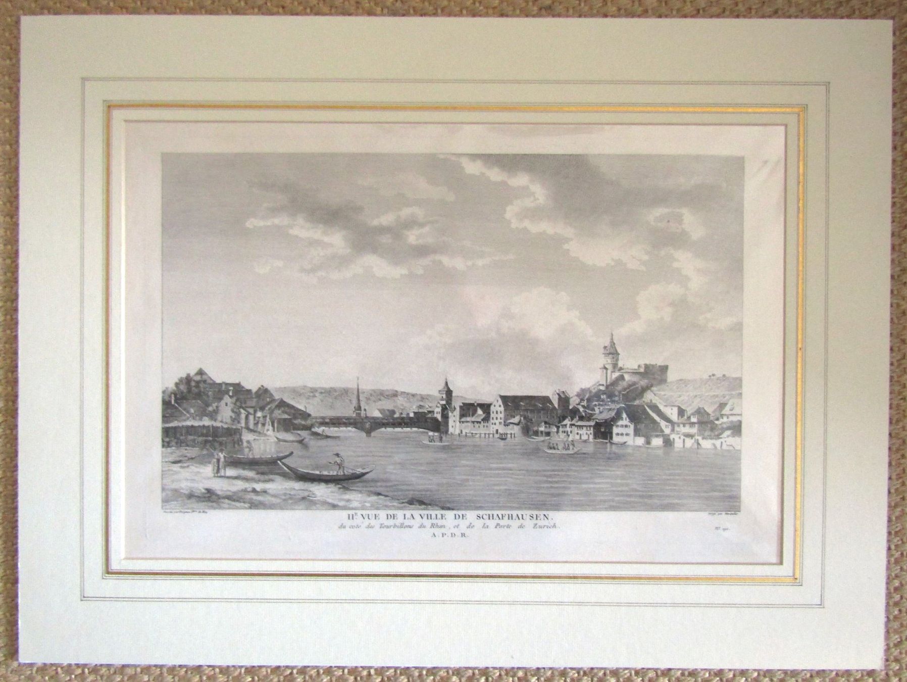 Gravures: Schaffhausen  Originalkupferstich 1780 – D'occasion à Rafz par Helvet32